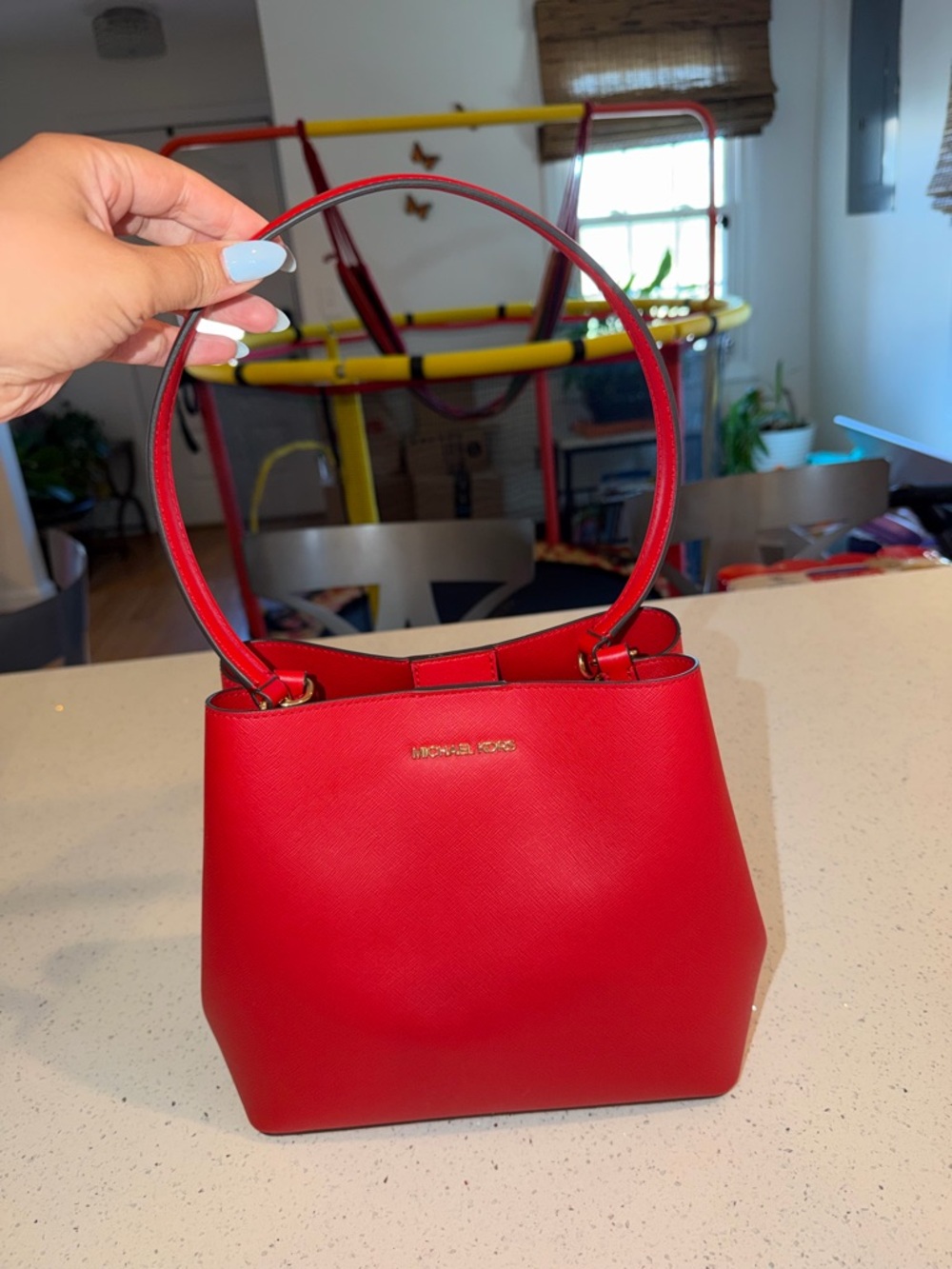 MICHAEL KORS PRATT MEDIUM
BUCKET SHOULDER BAG HANDBAG
PURSE WOMENS